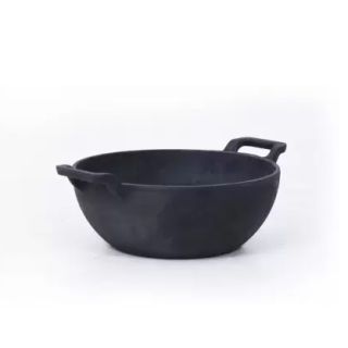 Cast Iron Kadai, Machined Smooth, 10 Inches